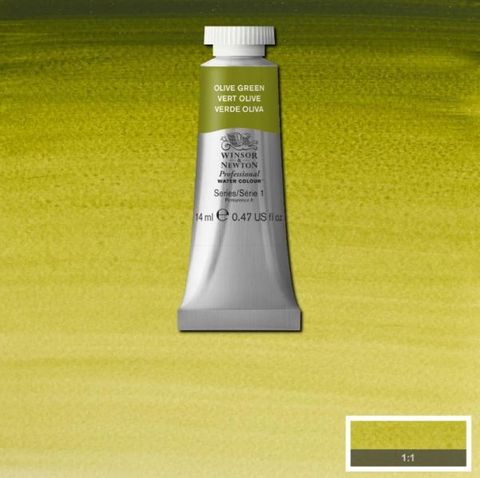 W&N PROFESSIONAL W/C 14ML S1 OLIVE GREEN