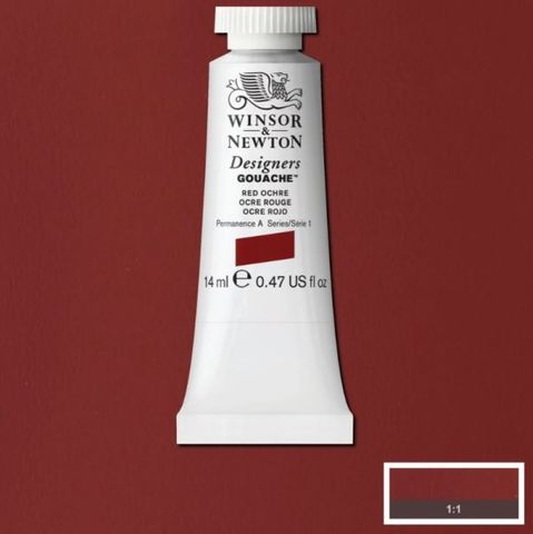 W&N D GOUACHE 14ML S1 RED OCHRE