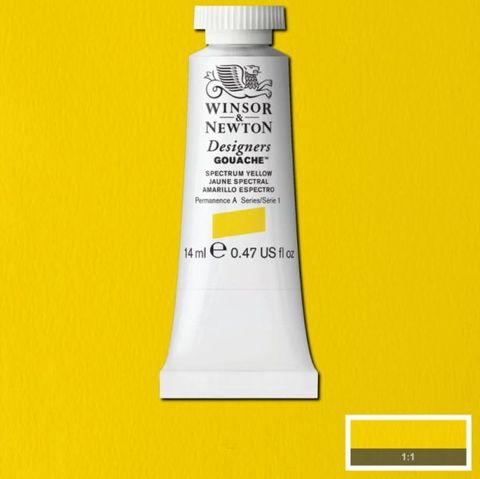 W&N D GOUACHE 14ML S1 SPECTRUM YELLOW