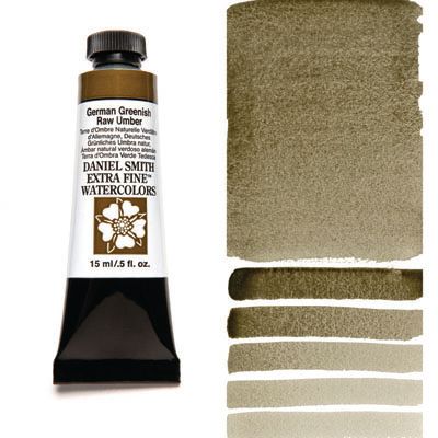 DANIEL SMITH W/C 15ML GERMAN GREENISH RAW UMBER