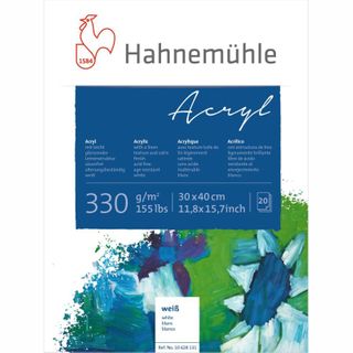 HAHNEMUHLE ACRYLIC PAPER 330G BLOCK 30X40CM 20 SHT