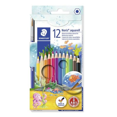 STAEDTLER NORIS AQUARELL COLOUR PENCIL SET 12