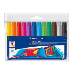 STAEDTLER NORIS CLUB JUMBO FIBRE TIP MARKER SET12