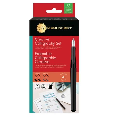 MANUSCRIPT CALLIGRAPHY 4 X NIB CREATIVE SET