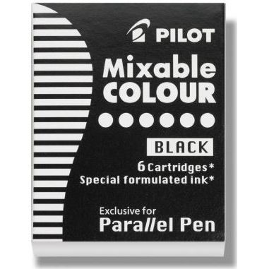 PILOT PARALLEL PEN INK CARTRIDGE BLACK PK6