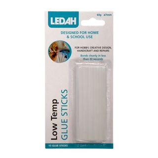 LEDAH COOL MELT GLUE GUN STICKS CLEAR 7MM PKT 15