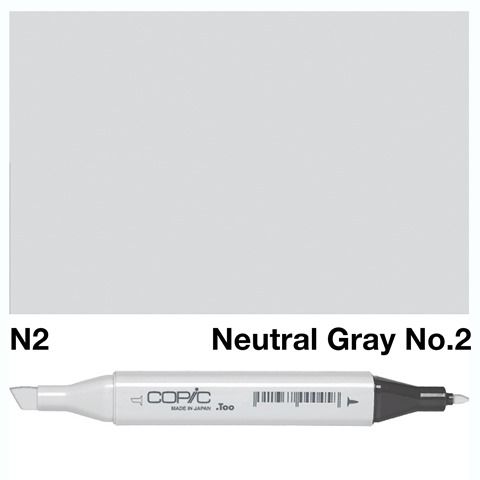 COPIC CLASSIC MARKER N2 NEUTRAL GRAY NO 2