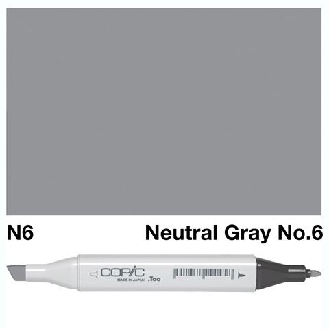 COPIC CLASSIC MARKER N6 NEUTRAL GRAY NO 6