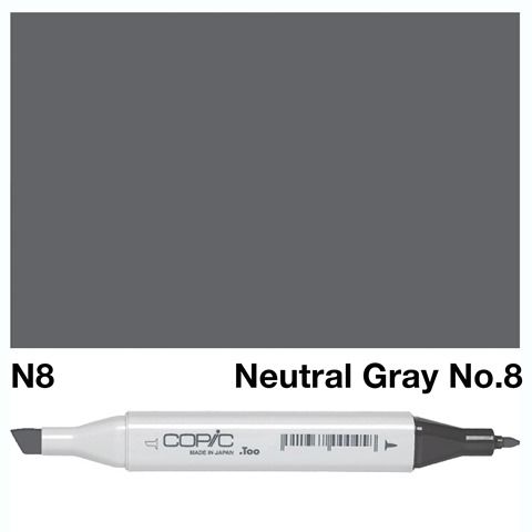 COPIC CLASSIC MARKER N8 NEUTRAL GRAY NO 8