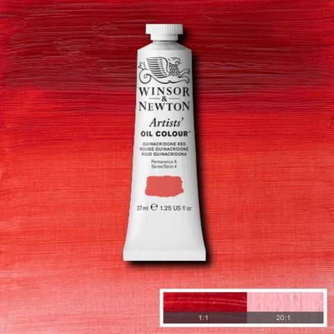 W&N ARTISTS OIL 37ML QUINACRIDONE RED S4