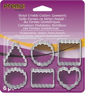 PREMO SCULPEY METAL CUTTERS CRINKLE 6PC