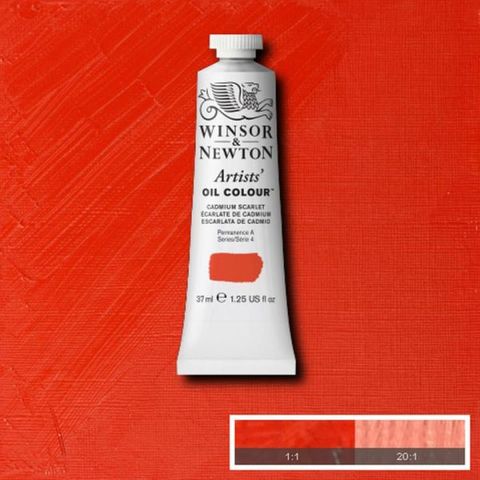 W&N ARTISTS OIL 37ML CADMIUM SCARLET S4