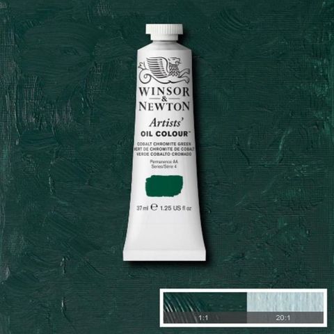 W&N ARTISTS OIL 37ML COBALT CHROMITE GREEN S4