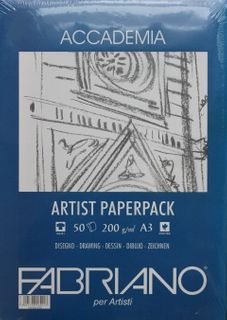 FABRIANO ACCADEMIA DRAWING PAPER 200G A3 PACK 50