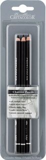 CRETACOLOR CHARCOAL PENCIL BLACK BLISTER PK 3