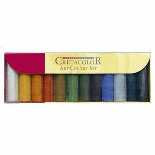 CRETACOLOR ART CHUNKY COLOUR CHARCOAL SET 12