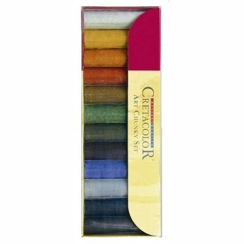 CRETACOLOR ART CHUNKY COLOUR CHARCOAL SET 12