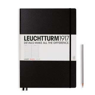 LEUCHTTURM1917 NOTEBOOK LARGE A4 LINED BLK