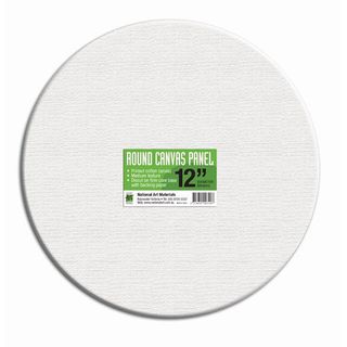 NAM ROUND CANVAS PANEL WHITE 12"