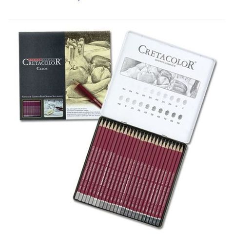 CRETACOLOR CLEOS GRAPHITE PENCIL TIN SET 24