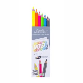 CRETACOLOR ARTIST STUDIO MEGA NEON PENCIL SET 6