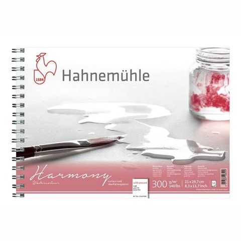 HAHNEMUHLE HARMONY W/C 300G CP SPIRAL PAD A4