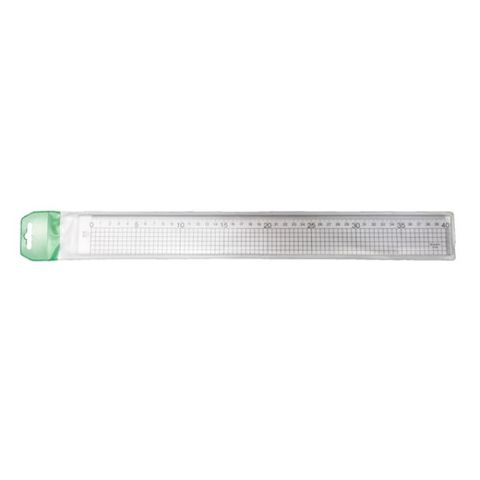 DAFA ACRYLIC RULER WITH STAINLESS STEEL EDGE 40CM