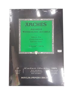 ARCHES WATERCOLOUR PAD 300G CP 12 SHT A3