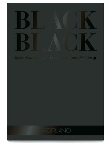 FABRIANO BLACK BLACK 300G PAD A3