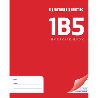 WARWICK 1B5 EXERCISE BOOK 40LF 7MM 255X205