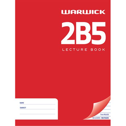 WARWICK 2B5 LECTURE BOOK HARDCOVER 7MM 255X205 94L