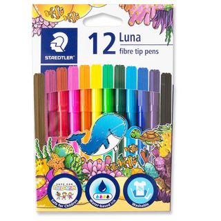 STAEDTLER LUNA FIBRE TIP PENS WALLET 12