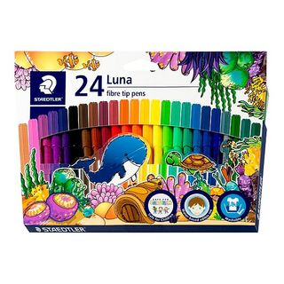 STAEDTLER LUNA FIBRE TIP PENS WALLET 24
