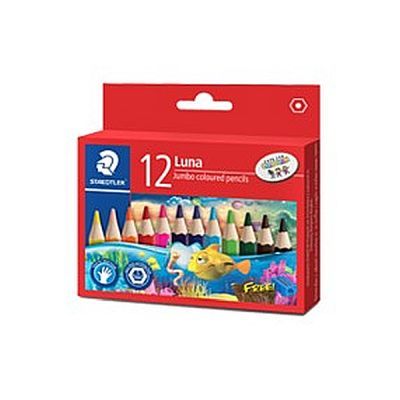 STAEDTLER LUNA JUMBO PENCIL SET 12 HALF LENGTH