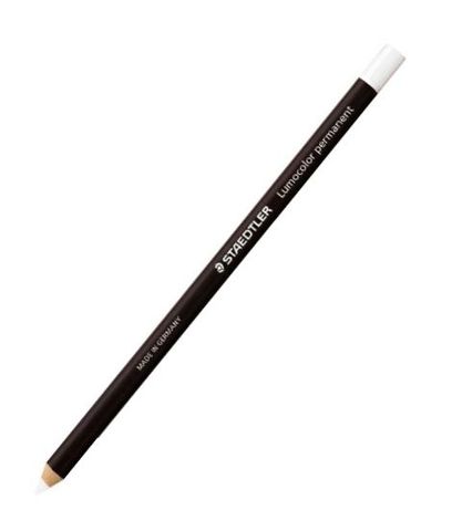 STAEDTLER LUMOCOLOR PERM GLASOCHROM PENCIL WHITE