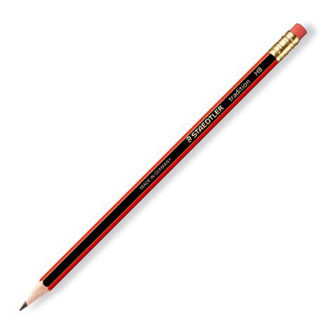 STAEDTLER TRADITION PENCIL HB WITH ERASER TIP