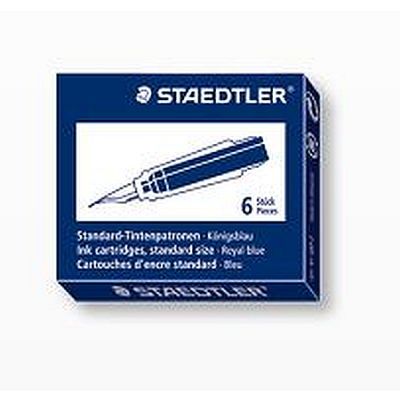 STAEDTLER FOUNTAIN PEN INK CARTRIDGE PKT6 ROYAL BL