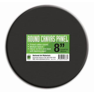 NAM ROUND CANVAS PANEL BLACK 8"