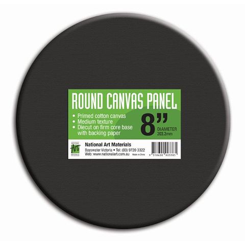 NAM ROUND CANVAS PANEL BLACK 8"