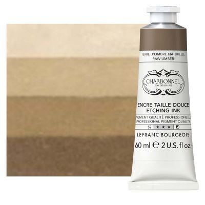 CHARBONNEL ETCHING INK 60ML NATURAL RAW UMBER S2