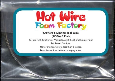 HOT WIRE FOAM CRAFT SCULPTING WIRE PKT 6