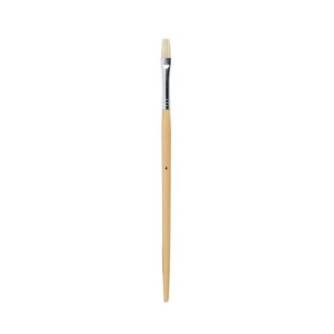 JASART 579-4 HOG BRISTLE BRUSH LONG HANDLE FLAT