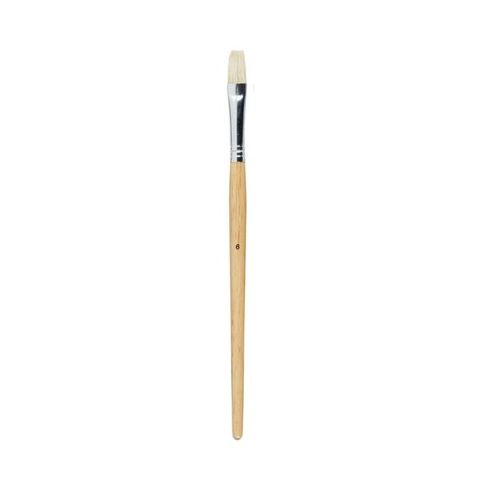 JASART 579-6 HOG BRISTLE BRUSH LONG HANDLE FLAT