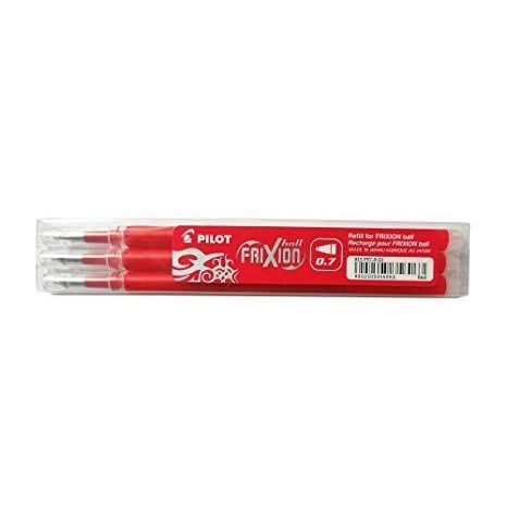 PILOT FRIXION ERASABLE REFILL FINE RED 3 PACK