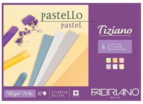 FABRIANO TIZIANO 160G PASTEL PAPER PAD A4 SOFTS