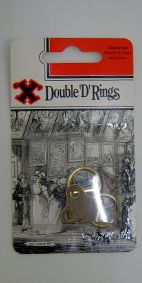 PICTURE D RING BRASSED DOUBLE HOLE PKT2