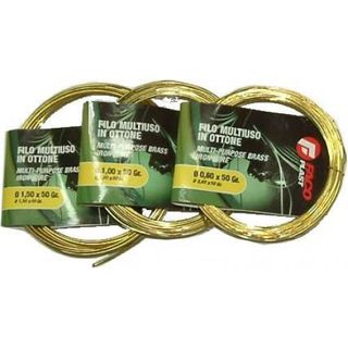 BRASS WIRE ROLL 50GM 1.5MM X 3 METRES