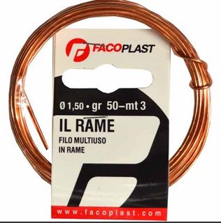 COPPER WIRE ROLL 50GM 1.5MM X 3 METRES
