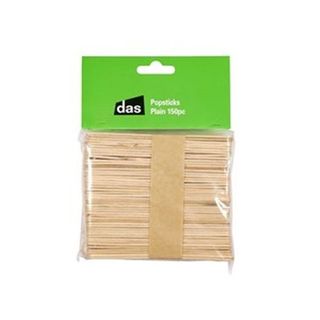 WOODEN POP STICKS PLAIN PKT150