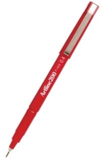 ARTLINE 200 FINELINER PEN 0.4MM RED